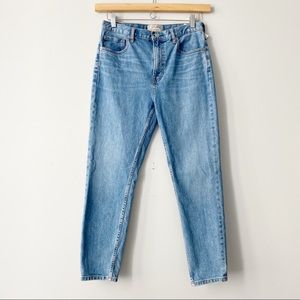 Everlane High Rise Cheeky Ankle Jeans Classic Blue